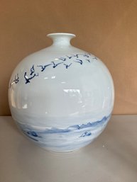 Birds In Flight, 2012, 2012 White Chinese Porcelain Pot