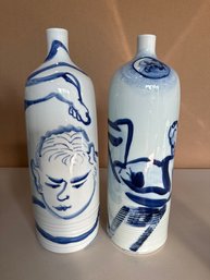 Pair Of Porcelain Pots - Nice Figure, 2013, 2013