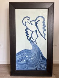 Bird Framed - Porcelain Panel