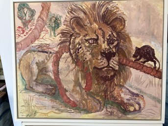 Lion And The Mouse Painting