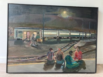 Long Island Railroad, 1988, 1988 Oil On Linen