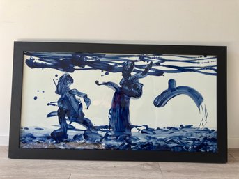 Fishing - Porcelain Panel