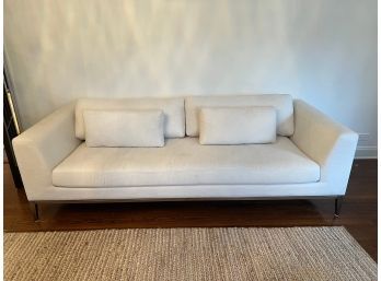 Restoration Hardware ITALIA TAPER ARM BENCH-SEAT SOFA - METAL BASE