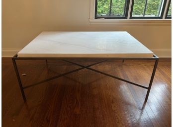 Marble And Brass Coffee Table