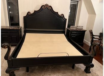 King Wood Bed With Adjustable Base