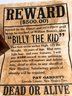 Vintage Collectible Cap Gun With Badge And Billy The Kid Wanted Poster And Outlaw License