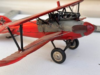 Vintage Red Baron Tin Plane