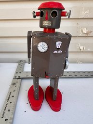 Vintage Classic Atomic Robot Man !!! 12' Tin Wind Up