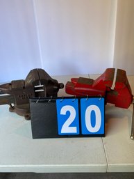 Lot 20 - Craftsman Swivel Bench Vice And Dunlap Bench Vice