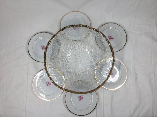 Very Nice Plates And Glass Bowl