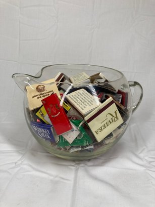 Cool Glass Jar Of Vintage Match Books