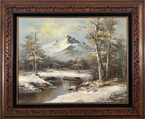 Signed Original G Whitman Oil Painting In Frame