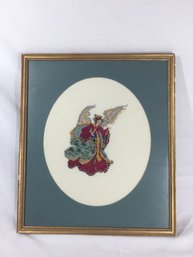 Knitted Framed Angel Wall Decor