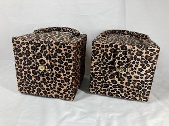 Set Of Cheetah Print Jewelry Boxes