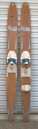 Great Pair Of Vintage Wood Gemini Skis