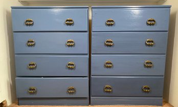 Blue Set Of 4 Drawer Dressers