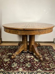 Vintage Wooden Round Dining Table