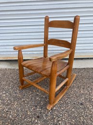 Vintage Child Sized Wooden Rocking Chair