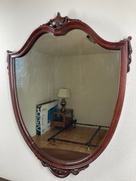 Stately Antique Shield Mirror