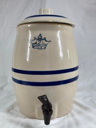 Crown Stamp Stoneware Dispenser