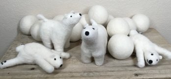 Bag Full Of Felt Polar Bears