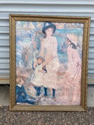 Renoir Children On The Seashore Vintage Lithograph