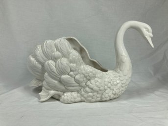 Fitz And Floyd Ceramic White Swan