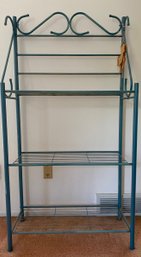 Green Bakers Rack 3 Tiered Shelf- See Photos
