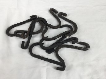 Assortment Of Wrought Iron Hooks