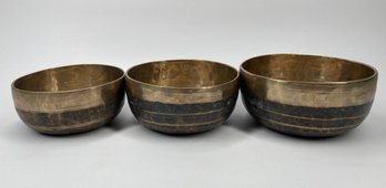 Beautiful Antique Nesting Singing Bowls