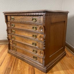 Multi Drawer Antique Spool Cabinet- (see Photos For Condition)