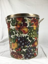 Floral Tin Container