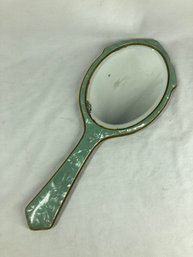 Vintage Teal Handheld Mirror