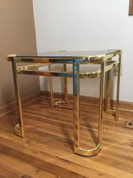 Brass And Glass Side Table