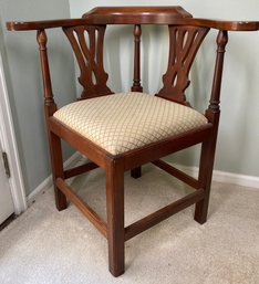 Chippendale Corner Chair (see Photos For Literature)