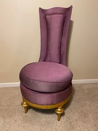 Great Vintage Tall Back Throne Chair (needs New Fabric)