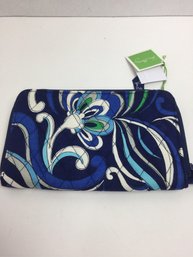 Cute Dark Blue Heart Patterned Vera Bradley Coin Purse