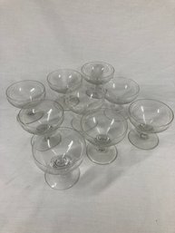 Vintage Crystal Champagne Glasses Etched Floral Design