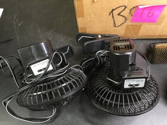 Couple Of12VOLT OSCILLATING FANS With Clamps