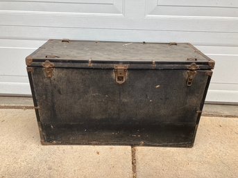 Vintage Black Storage Trunk