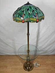 Dragon Fly Patterned Stained Glass Lamp