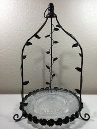 Metal And Glass Decorative Stand