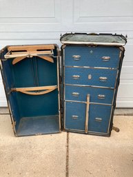 Antique Blue Interior Hartmann Wardrobe Trunk