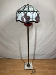 Beautiful Floral Stained Glass Lamp