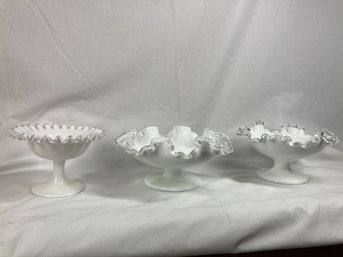 Set Of Assorted White Display Trays