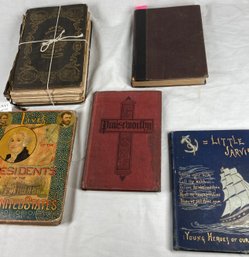 Group Of Interesting Antique Books- See Photos For Condition