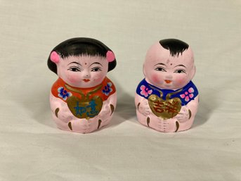 Vintage Chinese Wuxi Clay Figurines