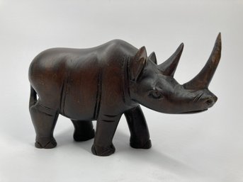 Fantastic Vintage Carved Hardwood Rhinoceros