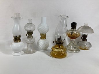 Set Of 6 Vintage Oil Lamps