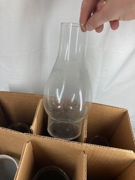 Lot Of Glass Oil Lamp Chimney